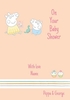 Peppa Pig Baby Shower Card - Personalised - A5 - By Funky Pigeon
