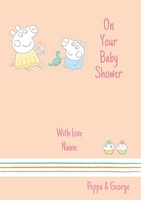 Peppa Pig Baby Shower Card - Personalised - A5 - By Funky Pigeon