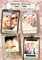 Personalised Anniversary Wishes Card with Multi Clipboard Photo Upload - A6 - By Funky Pigeon