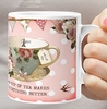 Personalised Mug - Peony Teacup Bunting [LargeMug]