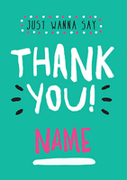 Personalised Thank You Card - A5 - By Funky Pigeon