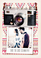 Polaroid Hipster - Save the Date - Giant - By Funky Pigeon