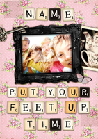 Put Your Feet Up: Letters Retirement Card - Personalised - A5 - By Funky Pigeon