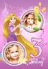 Rapunzel Age 3 Photo Card - A5 - By Funky Pigeon