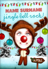 Reindeer Face Funny Christmas Card - Personalised With Photo Upload - A5 - By Funky Pigeon