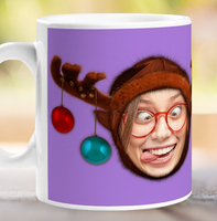 Reindeer Photo Upload Mug [Colour]
