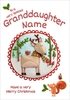 Reindeer Special Granddaughter Christmas Card - Personalised - A5 - By Funky Pigeon