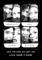 Retro Booth - Save The Date - Large (A4) - By Funky Pigeon