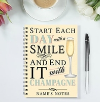 Rhythm & Booze Personalised Notebook - Champagne [A6]