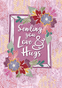 Sending Love and Hugs Card - Large (A4) - By Funky Pigeon