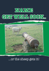 Sheep Gets It Funny Get Well Soon Card - Personalised - Large (A4) - By Funky Pigeon