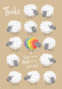 Sheep Thank You Card - One In A Million - Large (A4) - By Funky Pigeon