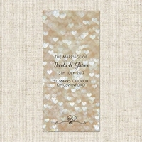 Shining Heart Pattern Order of Service Concertina