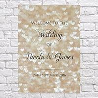 Shining Heart Pattern Wedding Sign Range