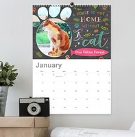 Slim Personalised Cat Calendar - Photo Upload