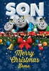 Son Thomas The Tank Engine Christmas Card - Personalised - A6 - By Funky Pigeon