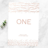 Sparkling Fairy Lights Rose Gold Foil Table Name
