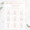 Sparkling Fairy Lights Rose Gold Foil Table Plan