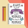 Sprinkle of Glitter Personalised Notebook - Mermaid [A4]