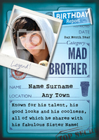 Spy Files - Mad Brother - Large (A4) - By Funky Pigeon