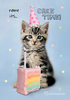 Tabby Kitten personalised Birthday Card It