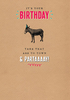 Take that Ass to Town Birthday Card - Giant - By Funky Pigeon