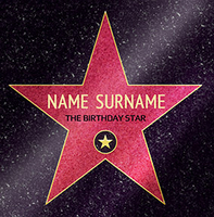 The Birthday Star Personalised Card - Square - By Funky Pigeon
