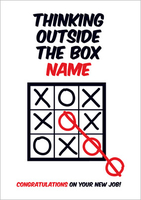 Thinking Outside The Box New Job Card - Personalised - Giant - By Funky Pigeon