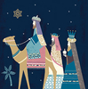 Three Kings Christmas Card - Large Square - By Funky Pigeon