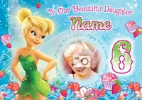 Tinker Bell Daughter Photo Age Card - A5 - By Funky Pigeon