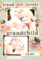 Traditional New Grandchild Card - Personalised With Multi Photo Upload - Large (A4) - By Funky Pigeon