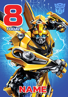 Transformers 8 Today Personalised Birthday Card - A6 - By Funky Pigeon