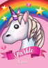 Unicorn Emoji Personalised Birthday Card - A6 - By Funky Pigeon