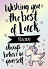 Unicorn New Job Card - Always Believe In Yourself - Personalised - Large (A4) - By Funky Pigeon