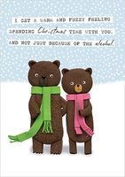 Warm And Fuzzy Feeling Christmas Card - A5 - By Funky Pigeon