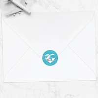 Wedding Travel Passport Envelope Seals