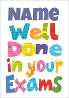Well Done In Your Exams Card - Personalised - A5 - By Funky Pigeon