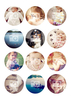 White 12 Circle Photo Upload Large Poster