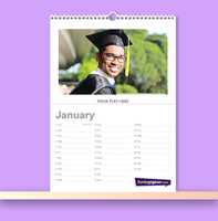 White Background A3 Personalised Photo Calendar