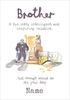 Witty Brother Personalised Birthday Card - A6 - By Funky Pigeon