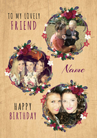 Woodland Wonder - Birthday Card Photo Upload Lovely Friend - Large (A4) - By Funky Pigeon