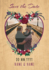 Woodland Wonder - Save the Date Card Heart Photo Upload - A6 - By Funky Pigeon