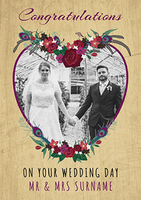 Woodland Wonder - Wedding Card Congratulations Photo Upload - A5 - By Funky Pigeon