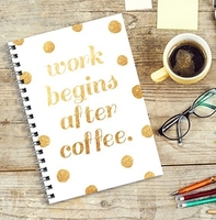 Work & Coffee Personalised Notebook - Glitter Break [A5]
