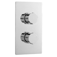 Ecco Twin Shower Valve with Built-In Diverter Square Plate