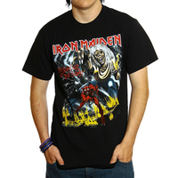 Iron Maiden The Number of the Beast Print T Shirt (Black/Red)