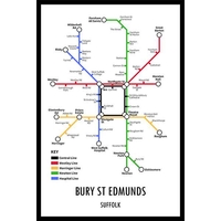 BURY ST. EDMUNDS UNDERGROUND JIGSAW MAP (HPCUG1000)