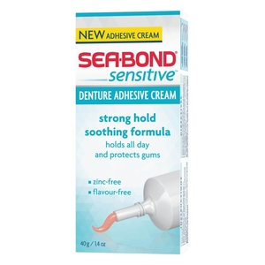 Seabond Sensitive Denture Adhesive Cream,  40 g