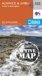 Alnwick & Amble - Craster & Whittingham OS Explorer Active Map 332 (waterproof)