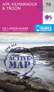 Ayr,  Kilmarnock & Troon OS Landranger Active Map 70 (waterproof)